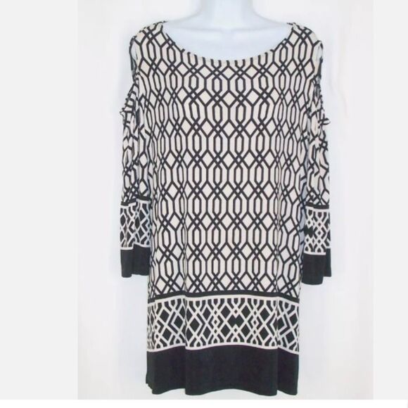 Chico's Travelers Cold-Shoulder Blouse- Large. B35 - Picture 1 of 7